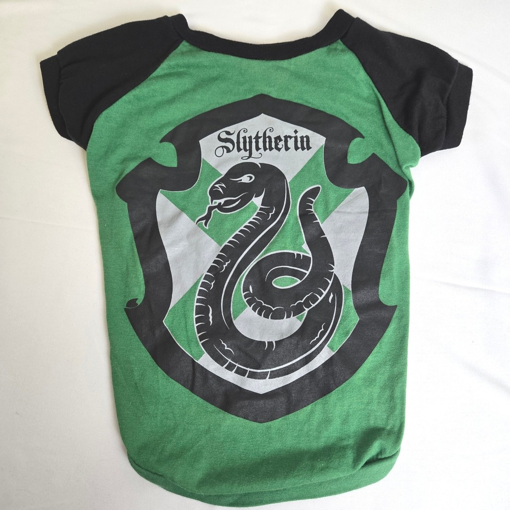 Wizarding World Harry Potter Slytherin Pet T-Shirt,‎ Small Dog Size Large